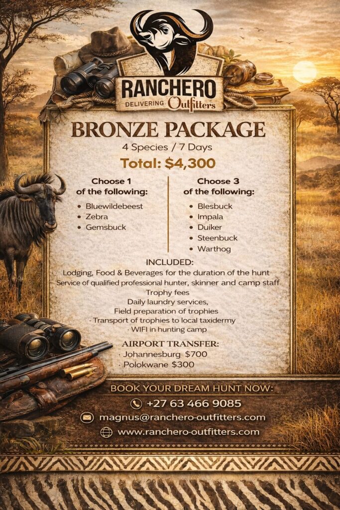 South Africa Hunting Bronze Package Prices