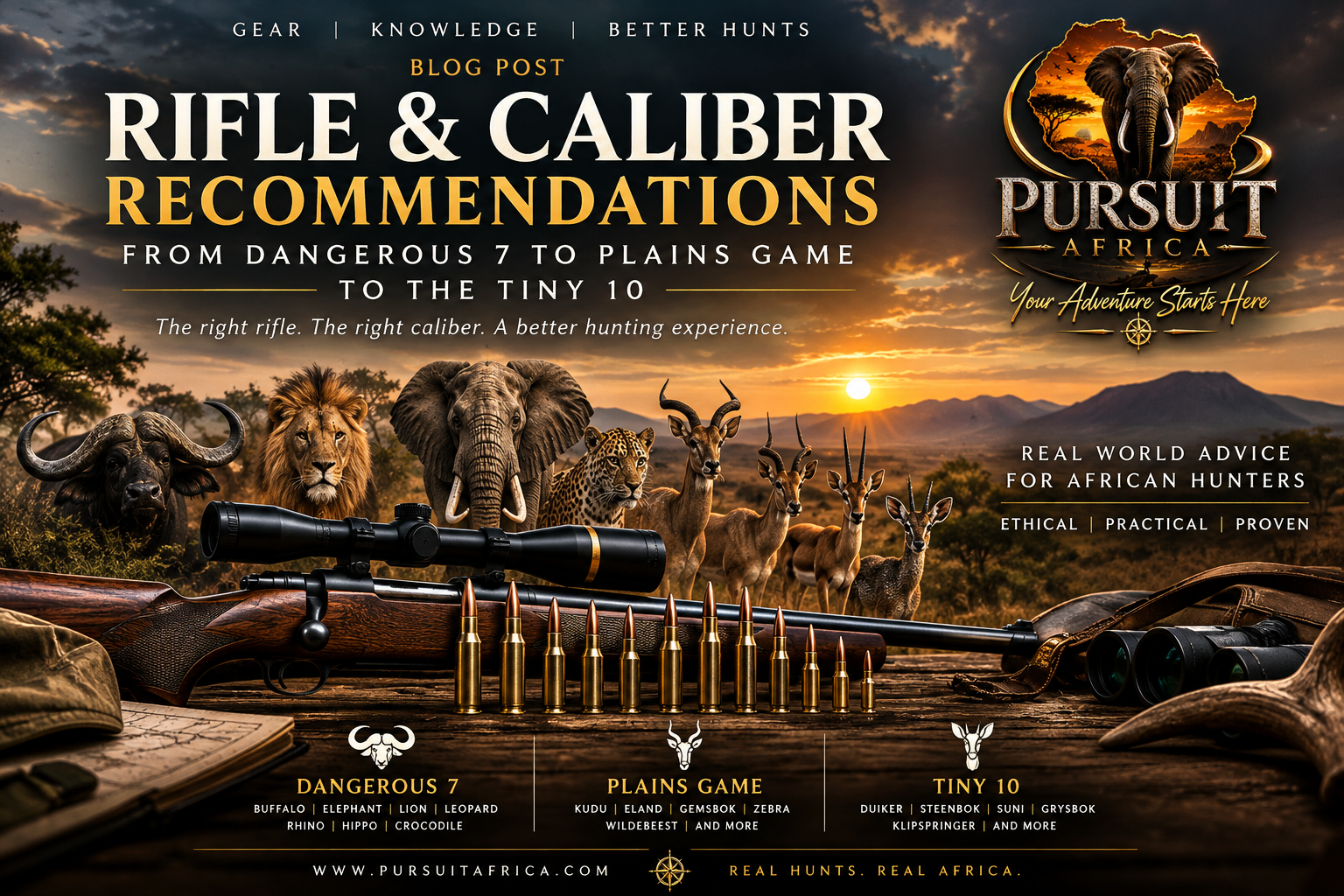 Rifle and Caliber Recommendations for Hunting in Africa From the Dangerous 7 to Plains Game and the Tiny 10